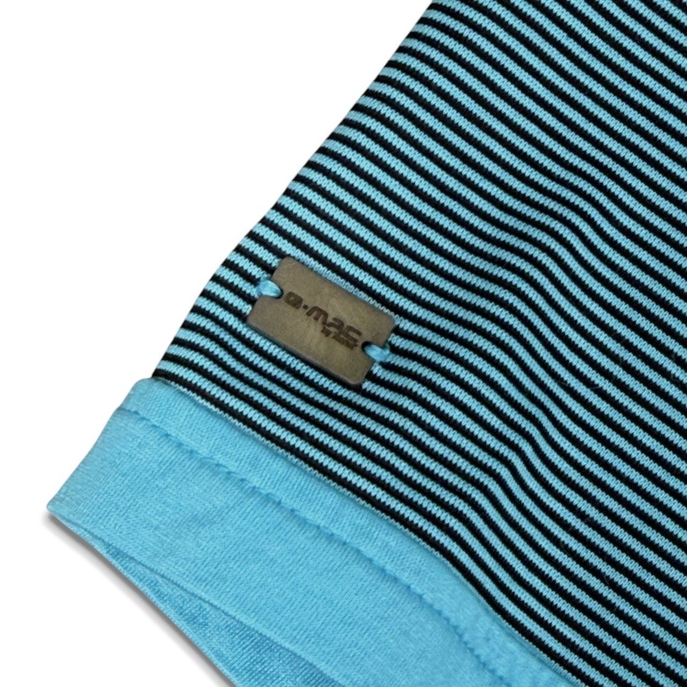G-MAC by Kartel Polo Golf Shirt Men XL Turquoise Stripe Contrast Graeme McDowall - Picture 3 of 7